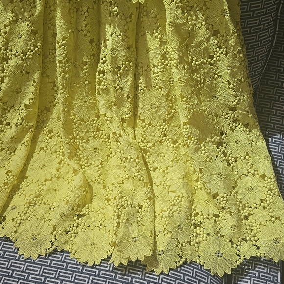 Anthropologie Yellow eyelet dress - Picture 7 of 8